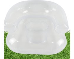 Opblaasbare kinderstoel - Draagbare bank - Kamperen en strand - Veelzijdig en waterdicht - 50 x 40 cm - Transparant