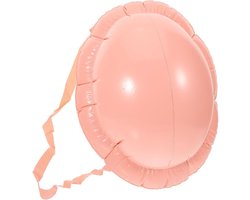 Opblaasbare Nepproefbuik voor Zwangerschapstest - Grappige Buikbanden met Navel en Piercings voor Aanstaande Moeders - PVC Roze, 39.00X34.00X0.50CM