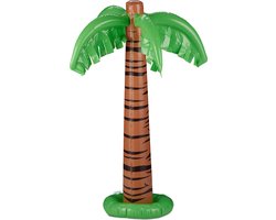 opblaasbare palm XL - zwembad decoratie - zomerse sfeer - 80 cm hoog - groen-bruin
