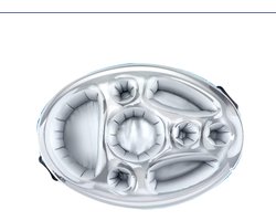 opblaasbare -pool party -drink floaties-drijvende drankhouder voor zwembad- Zwembadaccessoires -Zilver