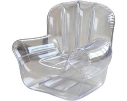 Opblaasbare Slaapbank - Luchtbank Zetel - Ontspannen Buiten - Stabiele Constructie - 100 x 95 x 90 cm - Transparant