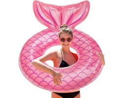 Opblaasbare zwemring voor volwassenen, groot, zwemband in zeemeerminnenstaart-vorm, transparant zwembaddrijvend zwembad, duurzame ring, zomerzwembad, water, strand, party, speelgoed