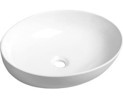 Opbouw waskom Sapho Ofelie 52x13x40 cm Keramiek Wit