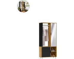 Open Kledingkast - Slaapkamer - Kledingkasten - Ladekasten - Kledingrek - Dressing Kasten - Organizer - Bamboe - Zwart