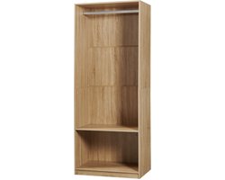 Open kledingkast Vippsaki 80x50x200 cm eikenkleurig [en.casa]