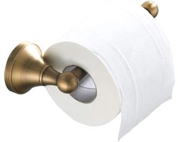 Open toiletpapierhouder, antieke messing toiletrolhouder, wandmontage, 20 cm/7,87 inch, geborsteld brons.