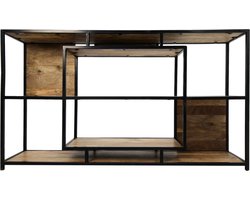 Open vakkenkast Levels - 150x35x90 - mangohout/ijzer