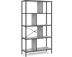 Open Vakkenkast Roomdivider Loft Stijl Beton Zwart