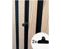 Ophangclips voor akoestisch wandpaneel - Akupanel - Akoestische panelen - Inwendig schroefdraad - 13 tot 15 mm ruimte tussen de latten - Inclusief 20mm m5 bout