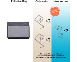 Ophangkast voor boven de deur of muur - hangorganizer stoffen rek - krantenhouder - grijs - met 6 vakken tijdschriftenhouder wand