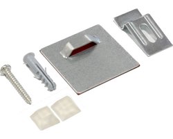 Ophangplaat voor foto op Aluminium / plexiglas wanddecoratie 4,5x4,5cm 1KG - Foto ophangsysteem zelfklevend - ophangsysteem schilderijen & foto's op plexiglas of dibond - plus muurbeugel en accessoires