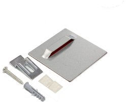 Ophangplaat voor foto op Aluminium / plexiglas wanddecoratie 7x7cm 3KG - Foto ophangsysteem zelfklevend - ophangsysteem schilderijen & foto's op plexiglas of dibond - plus muurbeugel en accessoires
