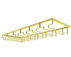 Ophangrek Wijnglazen - Goud - 18 glazen - 6 Rijen - Wijnglazenhouder - Ophangrek Wijnglazen - Wijnrek - Ophangrek - Glazenrek - Wijn Glas Rek - Wijnglas Houder - Wijnglazenhouder - Wijnglazen organizer - Glasophangrek - Wijnglas Rek