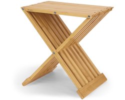 Opklapbaar Multifunctioneel Zitje - Waterdicht Bamboe Hout - Voor Badkamer, Douche, Sauna en Stoomcabine