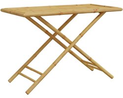 Opklapbare Bamboe Tuintafel 110x55x75cm - Balkontafel Buiten