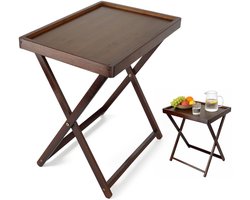 Opklapbare Bijzettafel - Houten Klaptafel - Thee Koffie Snacks Tafel - TV-Dienblad - Voor Tuin/Camping - Lichtgewicht En Gemakkelijk Te Verplaatsen