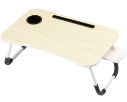 Opklapbare Laptoptafel - Bedtafel - 60x40 cm - Licht Houtlook