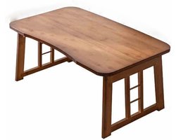 Opklapbare Laptoptafel - Bedtafel Bureau - Comfortabel Werken - Verhoogde Poten - 60x40x26 cm - Bruin