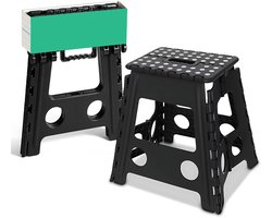 Opklapbare Stoel - Verdikte Plastic Klapstoel - Draagbare Stoel - Hoge Klapstoel - Zwart