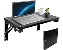 Opklapbare Wandtafel - Ruimtebesparende Klaptafel Muur - Inklapbaar Bureau met Sterk Frame - Houten Wandbureau 42 cm - Voor Keuken, Werkplek en Slaapkamer - Wandtafel, Klaptafel, Opvouwbare Tafel