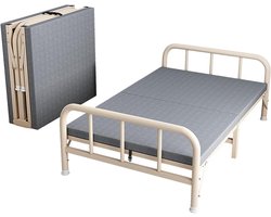 Opklapbed - Logeerbed - Gastvrij Ontvangen - Robuust Metalen Frame - 189x80cm - One Color