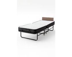 Opklapbed Sigma 90x200 cm – Vouwbed met 14cm koudschuim Matras - Logeerbed met wielen