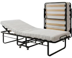 Opklapbed - Tot 150kg - Logeerbed - Vouwbed - Zwart - 200cm x 90cm x 50cm