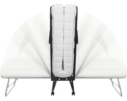 Opklapbed Verona 90x210 cm – Logeerbed Eenpersoons | Vouwbed met Ergonomisch Matras & Lattenbodem | Incl. Beschermhoes