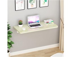 Opklapbureau - Wandbureau Klaptafel - Thuiswerken Kantoor - Ruimtebesparend Ontwerp - 40x90cm - Houtkleur