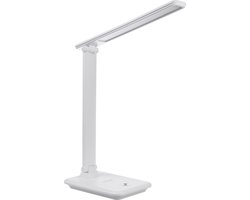 Oplaadbare Bureaulamp LED - Draadloos & Snoerloos - Dimbaar - USB Accu - 3 Lichtkleuren (3000K-6500K) - Wit