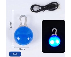 Oplaadbare hondenverlichting - Kleur Blauw - Hond - Hondenlamp - Oplaadbaar - USB oplaadbare hondenlamp – Hondenlicht - Hond uitlaten – Verlichting hond - Oplaadbare verlichting