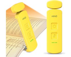 Oplaadbare Oogverzorgende Leeslamp met Clip op Boek - 3 Modi Gemengd-Wit-Amber en 3 Helderheidsniveaus - Tot 80 uur Langdurig Flexibel Boeklicht voor Boekenliefhebbers