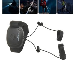 Oplaadbare Polslamp - Ademende Polsband - LED-Verlichting - Handsfree - Batterijduur van 5-6 Uur - Geschikt voor Hardlopen, Vissen en Andere Buitenactiviteiten - 2 Stuks