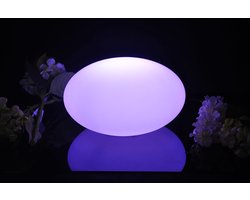 Oplaadbare Steen 35 cm LED RGB incl. Afstandsbediening - Garleds Geodude Tuinlamp