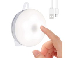 Oplaadbare Stick-on Touch Nachtlamp voor Kinderen en Borstvoeding, Dimbare LED Kinderkamerverlichting