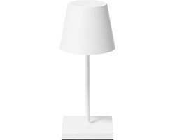 Oplaadbare Tafellamp - Draadloos & Oplaadbaar - Waterdicht - Dimbaar - Industrieel - Wit