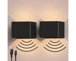 Oplaadbare Wandlamp - 2 pack - Extra grote accu - 7800 mAh - Bewegingssensor - Binnen - Vivid Green