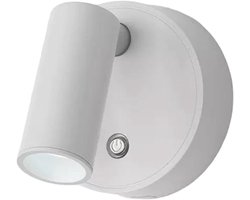 Oplaadbare wandlamp, verstelbare spot, nachtlampje voor de slaapkamer, LED-wandlamp (wit)