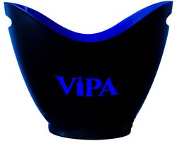 Oplaadbare Wijn champagne koeler - bucket - Cooler met LED verlichting - Zwart