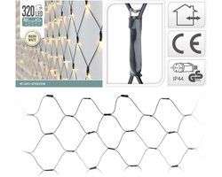 - OP=OP LED Netverlichting - 3 meter - 6W 320 LEDS - 3000K warm wit licht - IP44