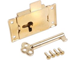 Oppervlakteslot voor Lade en Garderobekast met Sleutel - Messing, 63 mm