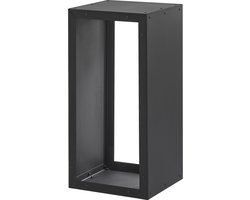 Opslag Haardhout binnen - Haardhoutrek - rek brandhout zwart - metaal 77x38x35cm