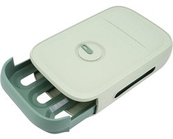 Opslag van Eieren voor Koelkast - Organizers - Plastic en Eieren - Mandjes - Houder voor 18 Eieren of Meer - Eieren Verzamelen - Dozen - Containers - Groen