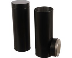 Opslagblik voor Koffiepads, Koffiebonen, Rijst en Thee - 20 x 7 cm, Capaciteit van 540g Rijst of 290g Koffiepoeder - Met Aromadeksel, Matte Afwerking, Duurzaam Verpakkingsstaal