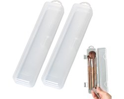 Opslagdozen voor make-upkwasten en sieraden, ideaal voor bureau, kast, badkamer en toilettafel, transparant en stijlvol design