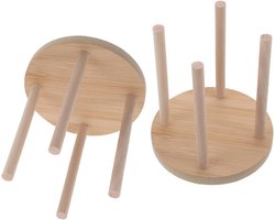 Opslagrek Pot Gewichten - Keuken Organizer - Fermenteren Thuis - Stapelbaar Ontwerp - 12.4 cm - Lichtbruin