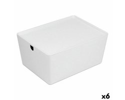 Opstapelbare opbergbox Confortime Met deksel 35 x 26 x 16 cm (6 Stuks)