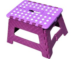 Opstapkruk - Opstapje - Kruk - Inklapbaar - Draagkracht 150 kg - 31x22x22cm - Paars