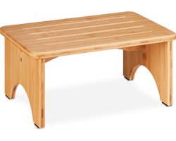 opstapkrukje bamboe - tot 100 kg - 17,5 x 39 x 25 cm - plantenkrukje - keuken