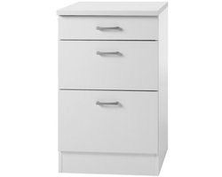 Optifit Klassik60 onderkast met 3 laden 84,5(h) x 50(b) x 60(d) cm met werkblad